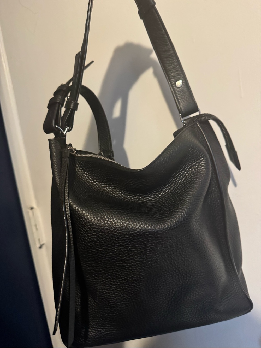 All Saints Black Shoulder Bag